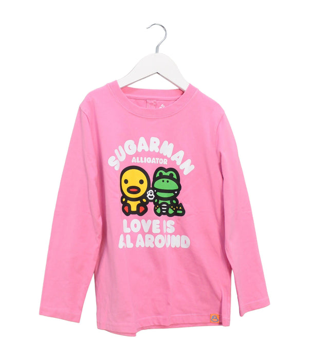 A Pink Long Sleeve Tops from Sugarman in size 10Y for girl. (Front View)
