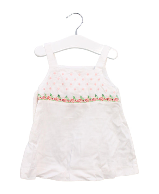 A White Sleeveless Tops from Dave & Bella in size 18-24M for girl. (Front View)