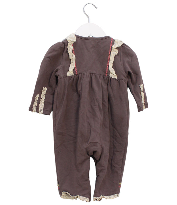 A Brown Long Sleeve Jumpsuits from Mides in size 3-6M for girl. (Back View)