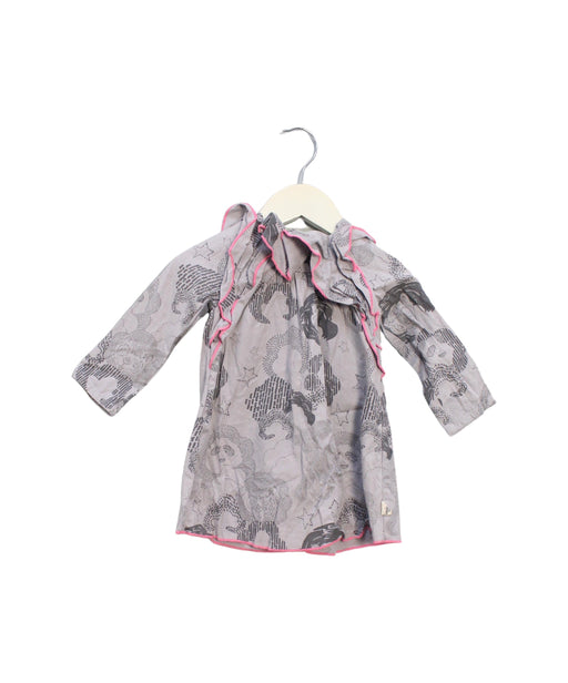 A Grey Long Sleeve Dresses from The Bonnie Mob in size 18-24M for girl. (Front View)