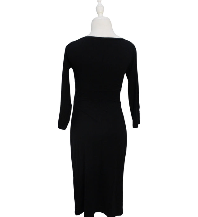 A Black Long Sleeve Dresses from Isabella Oliver in size S for maternity. (Back View)
