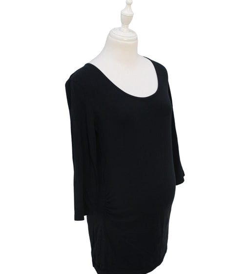 A Black Long Sleeve Tops from Mamalicious in size L for maternity. (Front View)