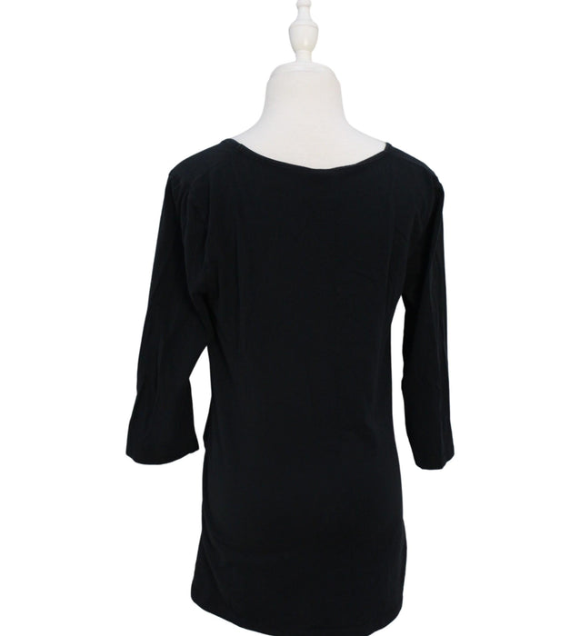 A Black Long Sleeve Tops from Mamalicious in size L for maternity. (Back View)