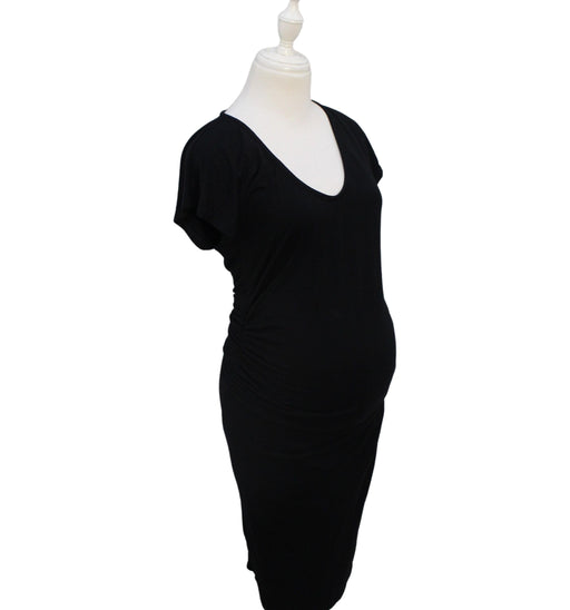 A Black Short Sleeve Dresses from Isabella Oliver in size S for maternity. (Front View)
