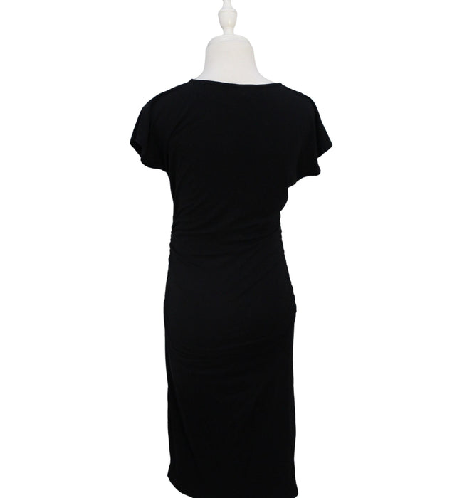 A Black Short Sleeve Dresses from Isabella Oliver in size S for maternity. (Back View)