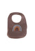 A Brown Bibs from Oyoy in size O/S for girl. (Front View)