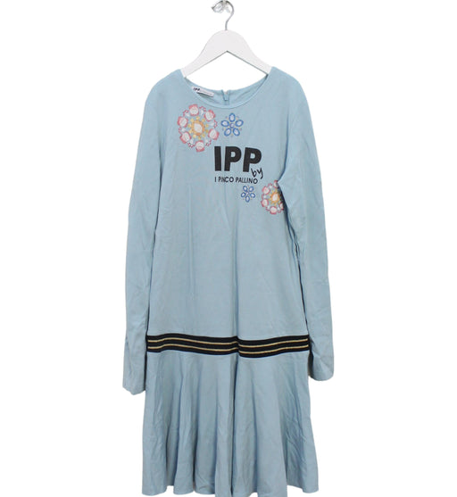 A Blue Long Sleeve Dresses from I Pinco Pallino in size 14Y for girl. (Front View)