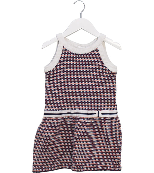 A Navy Sleeveless Dresses from Janie & Jack in size 4T for girl. (Front View)
