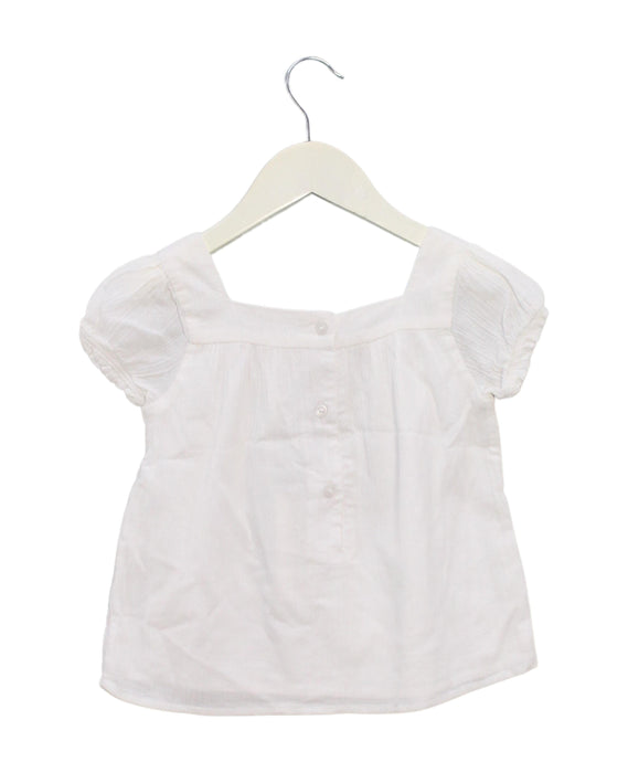 A White Short Sleeve Tops from Janie & Jack in size 4T for girl. (Back View)