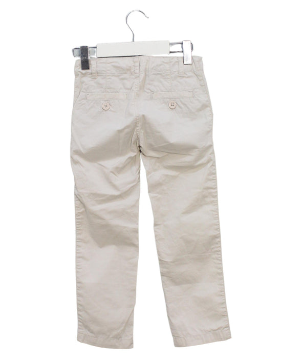 A White Casual Pants from Petit Bateau in size 4T for boy. (Back View)