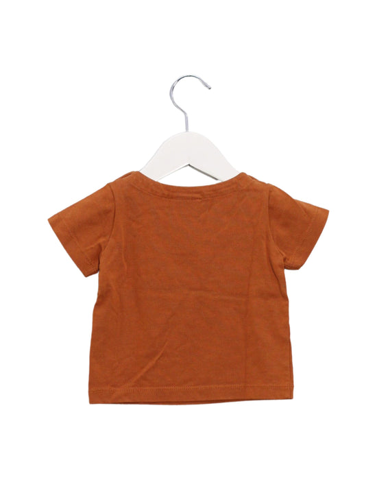 A Brown Short Sleeve T Shirts from Jacadi in size 3-6M for girl. (Back View)