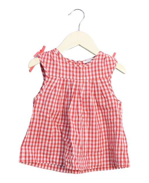A Pink Sleeveless Tops from Jacadi in size 4T for girl. (Front View)