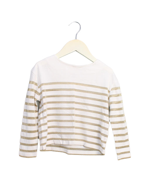 A Ivory Long Sleeve Tops from Emile et Ida in size 3T for girl. (Front View)