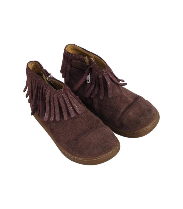A Brown Casual Boots from Shoo Pom in size 4T for girl. (Front View)