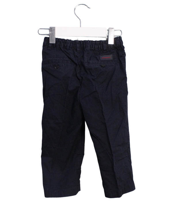A Navy Casual Pants from Burberry in size 12-18M for boy. (Back View)