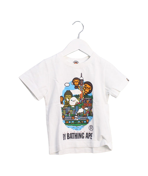 A White Short Sleeve T Shirts from BAPE KIDS in size 18-24M for boy. (Front View)