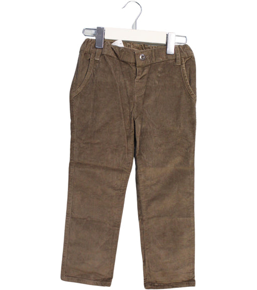 A Brown Casual Pants from Chicco in size 4T for boy. (Front View)