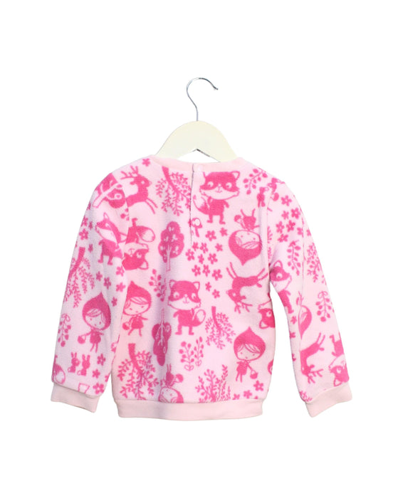 A Pink Crewneck Sweatshirts from Kingkow in size 4T for girl. (Back View)