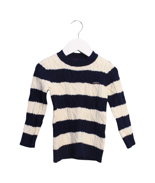 A Navy Knit Sweaters from Ferrari in size 3T for boy. (Front View)