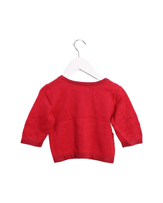 A Red Cardigans from Kingkow in size 4T for girl. (Back View)