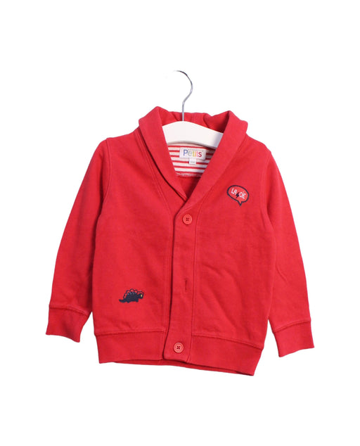 A Red Cardigans from La Compagnie des Petits in size 12-18M for boy. (Front View)