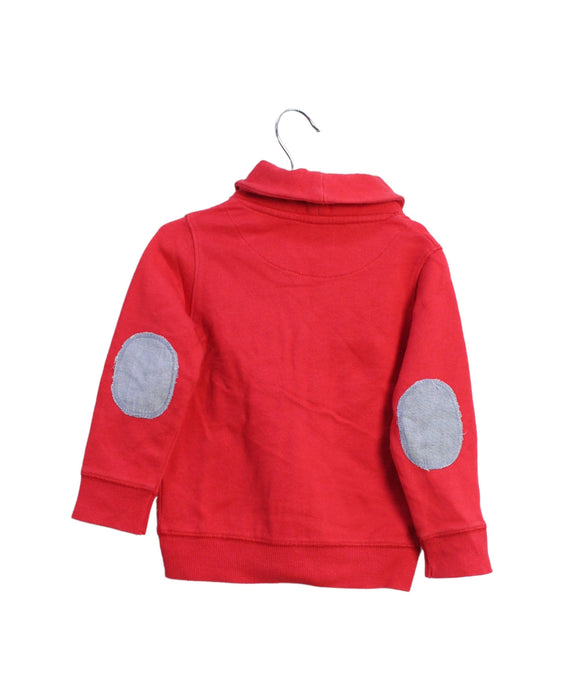 A Red Cardigans from La Compagnie des Petits in size 12-18M for boy. (Back View)