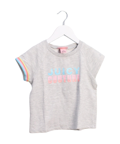 A Grey Short Sleeve Tops from Juicy Couture in size 6T for girl. (Front View)