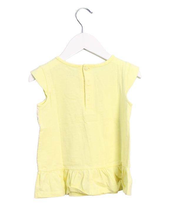A Yellow Sleeveless Tops from Kingkow in size 5T for girl. (Back View)