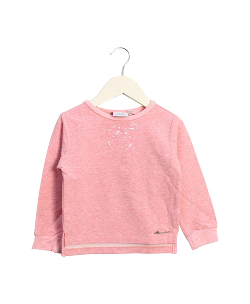 A Pink Long Sleeve Tops from Chickeeduck in size 2T for girl. (Front View)