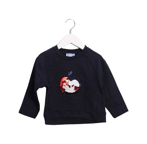 A Navy Crewneck Sweatshirts from Jacadi in size 3T for girl. (Front View)