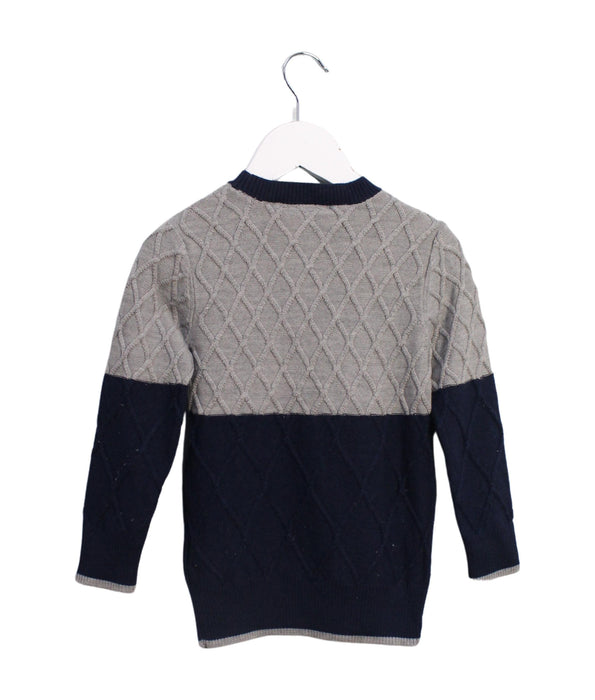 A Navy Knit Sweaters from Ferrari in size 3T for boy. (Back View)