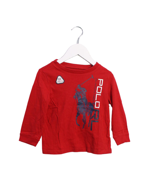 A Red Long Sleeve Tops from Ralph Lauren in size 18-24M for boy. (Front View)