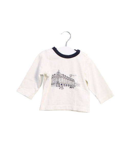 A Ivory Long Sleeve Tops from Jacadi in size 3-6M for boy. (Front View)