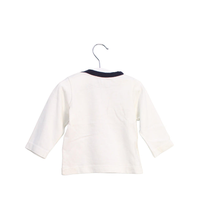 A Ivory Long Sleeve Tops from Jacadi in size 3-6M for boy. (Back View)