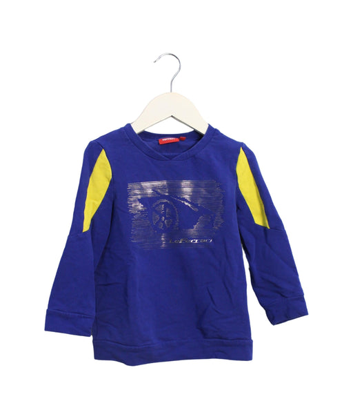 A Blue Sweatshirts from Ferrari in size 4T for boy. (Front View)