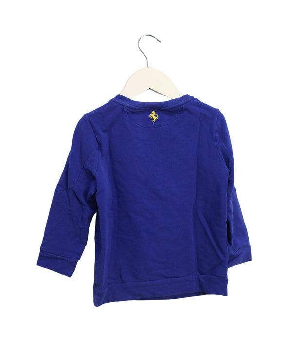 A Blue Sweatshirts from Ferrari in size 4T for boy. (Back View)
