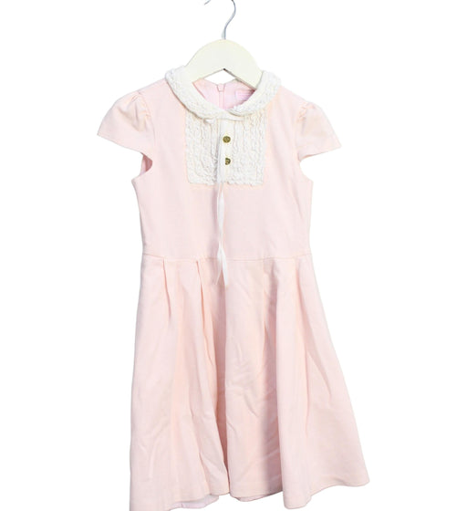 A Pink Short Sleeve Dresses from Nicholas & Bears in size 6T for girl. (Front View)