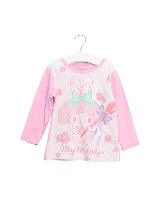 A White Long Sleeve Tops from Sanrio in size 4T for girl. (Front View)