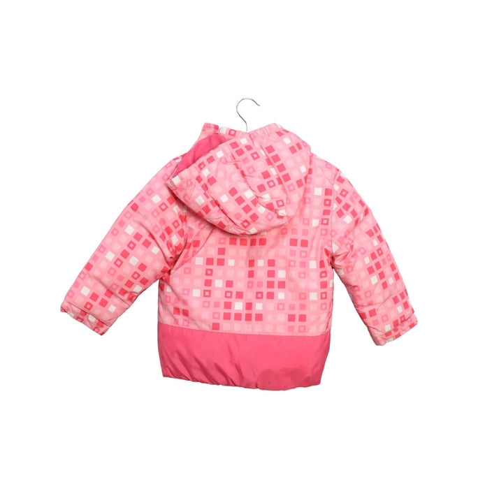 A Pink Puffer/Quilted Jackets from Adidas in size 3T for girl. (Back View)