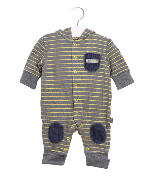 A Grey Long Sleeve Jumpsuits from Mides in size 0-3M for boy. (Front View)