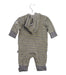 A Grey Long Sleeve Jumpsuits from Mides in size 0-3M for boy. (Back View)
