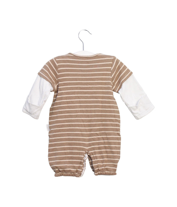 A Brown Long Sleeve Jumpsuits from Mides in size 0-3M for boy. (Back View)