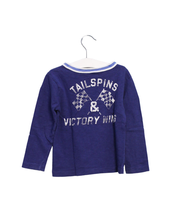 A Blue Long Sleeve Tops from Crewcuts in size 2T for boy. (Back View)