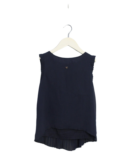 A Navy Sleeveless Tops from Armani in size 6T for girl. (Front View)