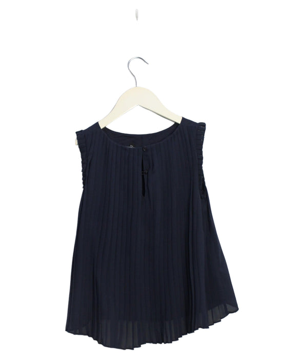A Navy Sleeveless Tops from Armani in size 6T for girl. (Back View)