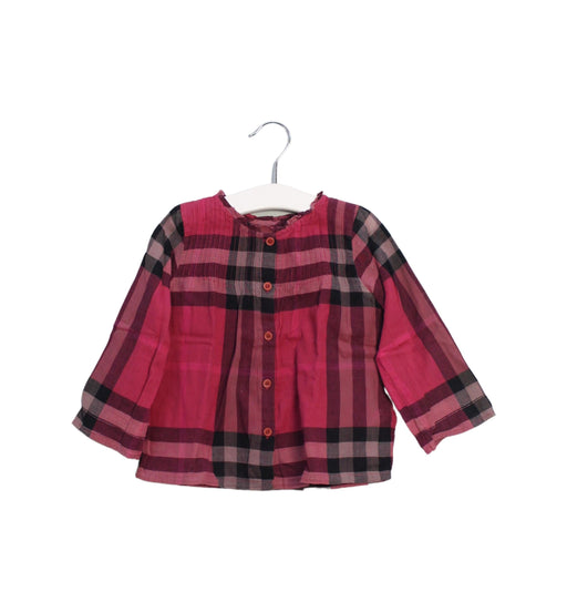 A Pink Long Sleeve Tops from Burberry in size 12-18M for girl. (Front View)