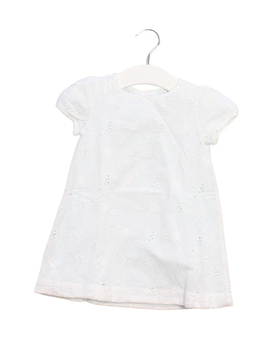 A White Short Sleeve Dresses from Janie & Jack in size 12-18M for girl. (Front View)
