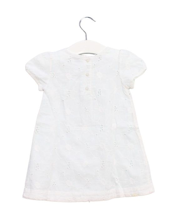 A White Short Sleeve Dresses from Janie & Jack in size 12-18M for girl. (Back View)