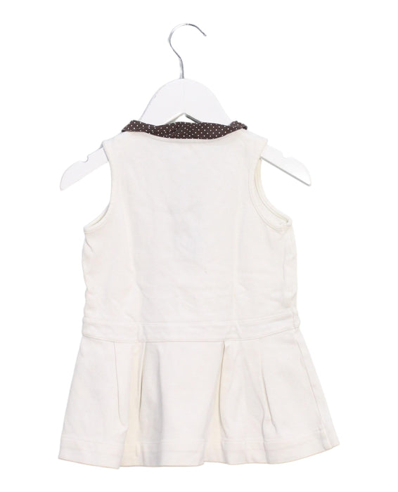 A White Sleeveless Dresses from Jacadi in size 12-18M for girl. (Back View)