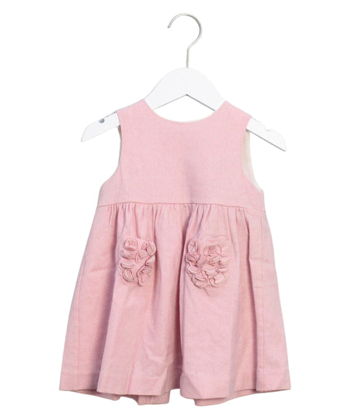 A Pink Sleeveless Dresses from Il Gufo in size 12-18M for girl. (Front View)